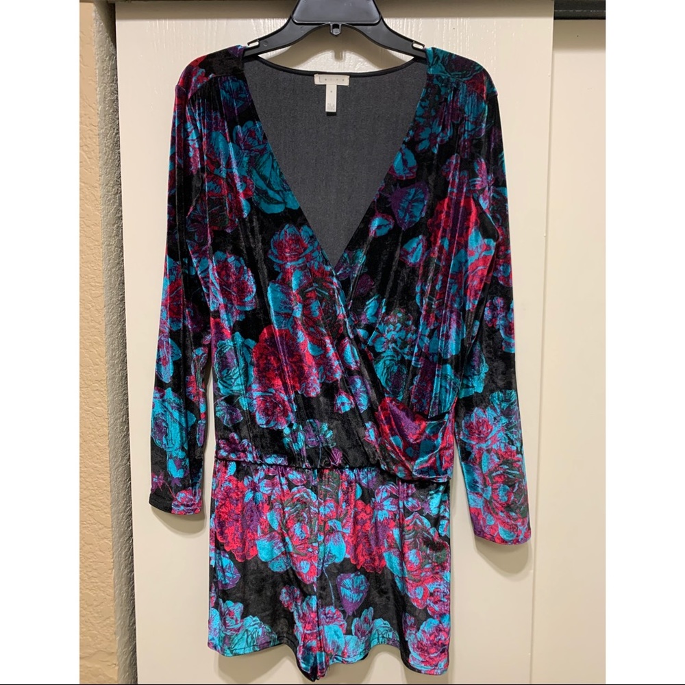 Velvet Floral Romper